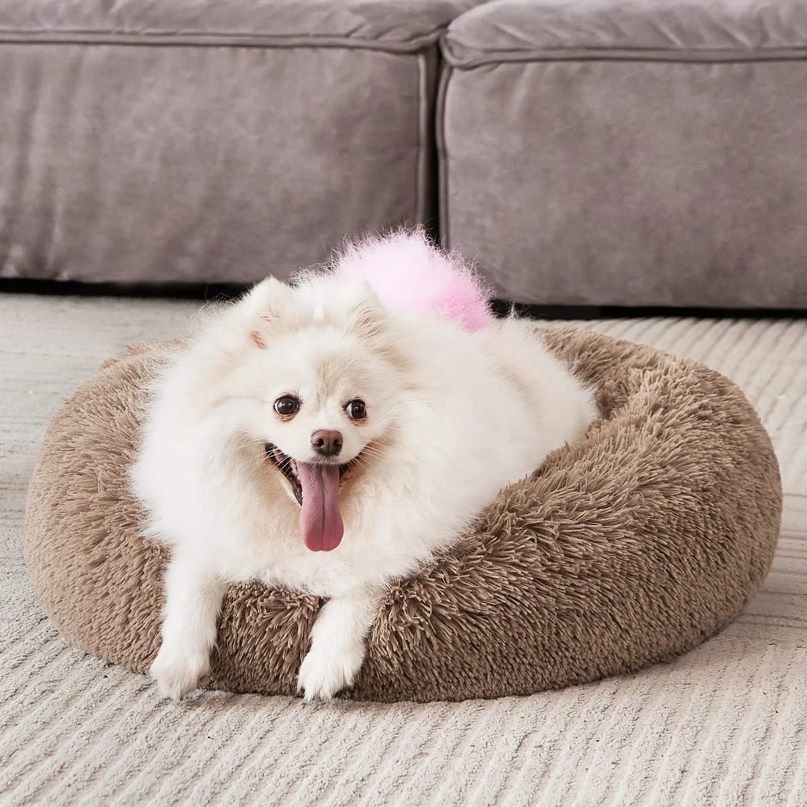 Luxus Plsch Komfortable Memory Foam Wasserdicht Anti Slip Donut Runde  Katze Haustier Hunde bett fr Hunde| Alibaba.com