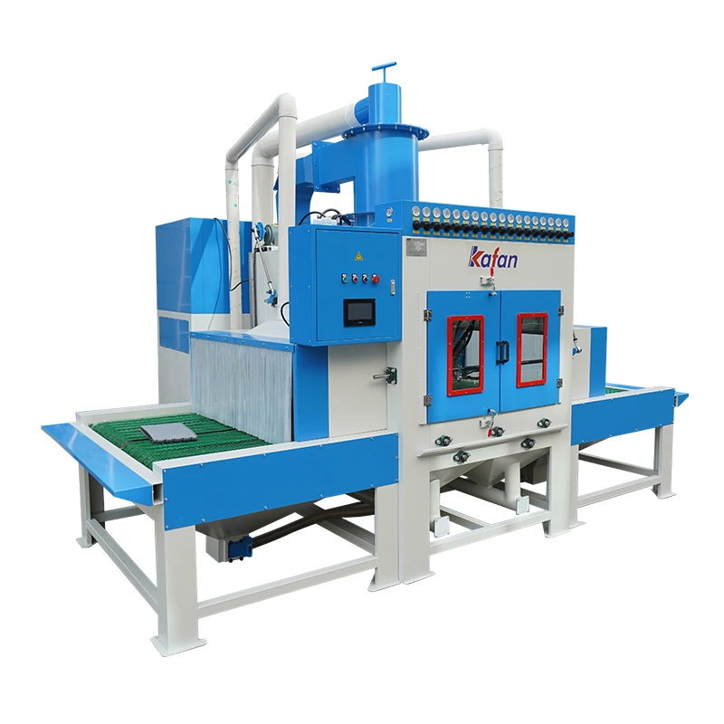 Automated Sandblaster Sand Blasting Cabinet Automatic Sand Blasting Machine with Inline Conveyor