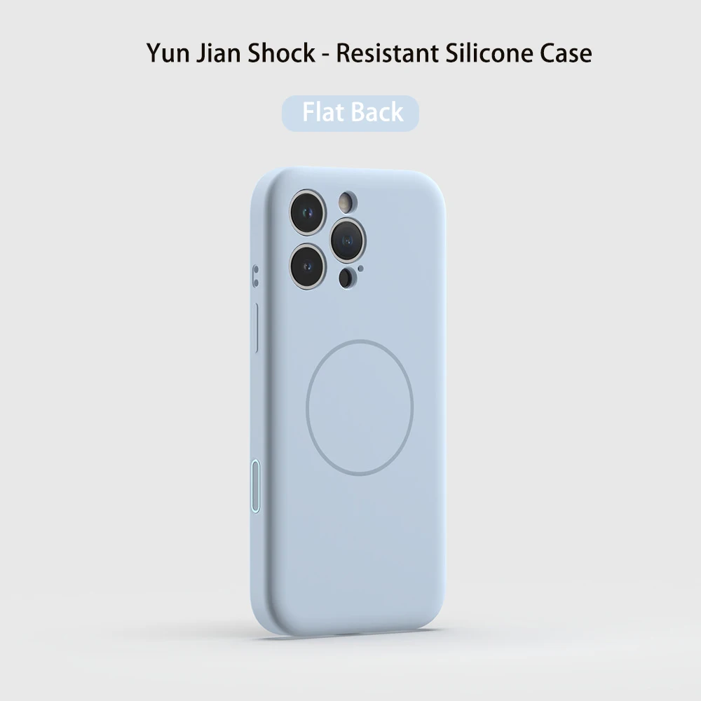 product laudtec slim liquid silicone 3 layers full covered soft gel rubber case cover for iphone 17 pro 2025 for apple magnetic case-6