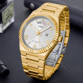 Wholesale Stainless Steel Classic Vintage Private Label OEM Custom Logo Luxury Hand Wristwatch Quartz Fashion Watch For Men