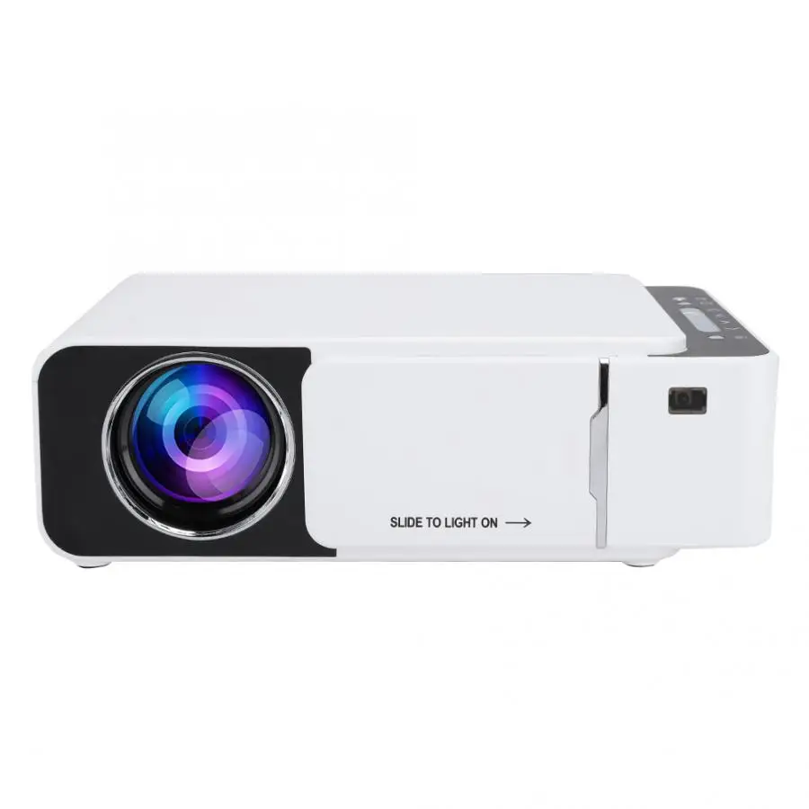  Mini Projector, with Turbo Fan System LCD Home Theater  Projector, Family Children's Smart Phone Led Projectors, T5 Home Theater HD  Portable Projector(US) : Electronics