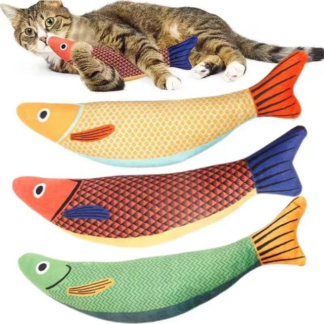 Amaz High Quality Tooth Molar Mint Fish  Cat Sounding Pet Toys Fish
