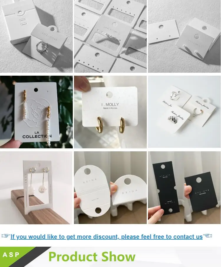 Custom Gold Foil Paper Package Cards For Jewelry Earring Necklace ...