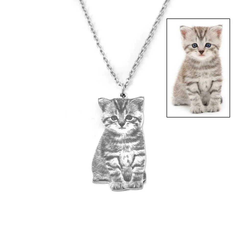 Custom Portrait Your Pet Photo Necklace 