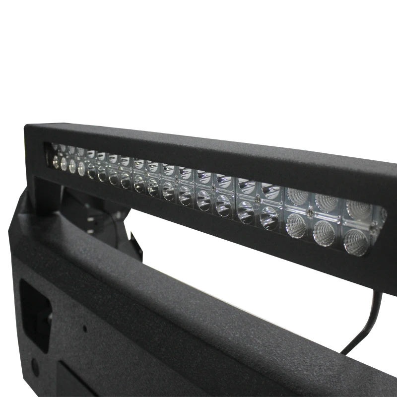 LESTAR4X4 for Black Textured Steel Front Bumper for Vigo NP300 Revo Bumper 4X4 Parts Offroad Accessories