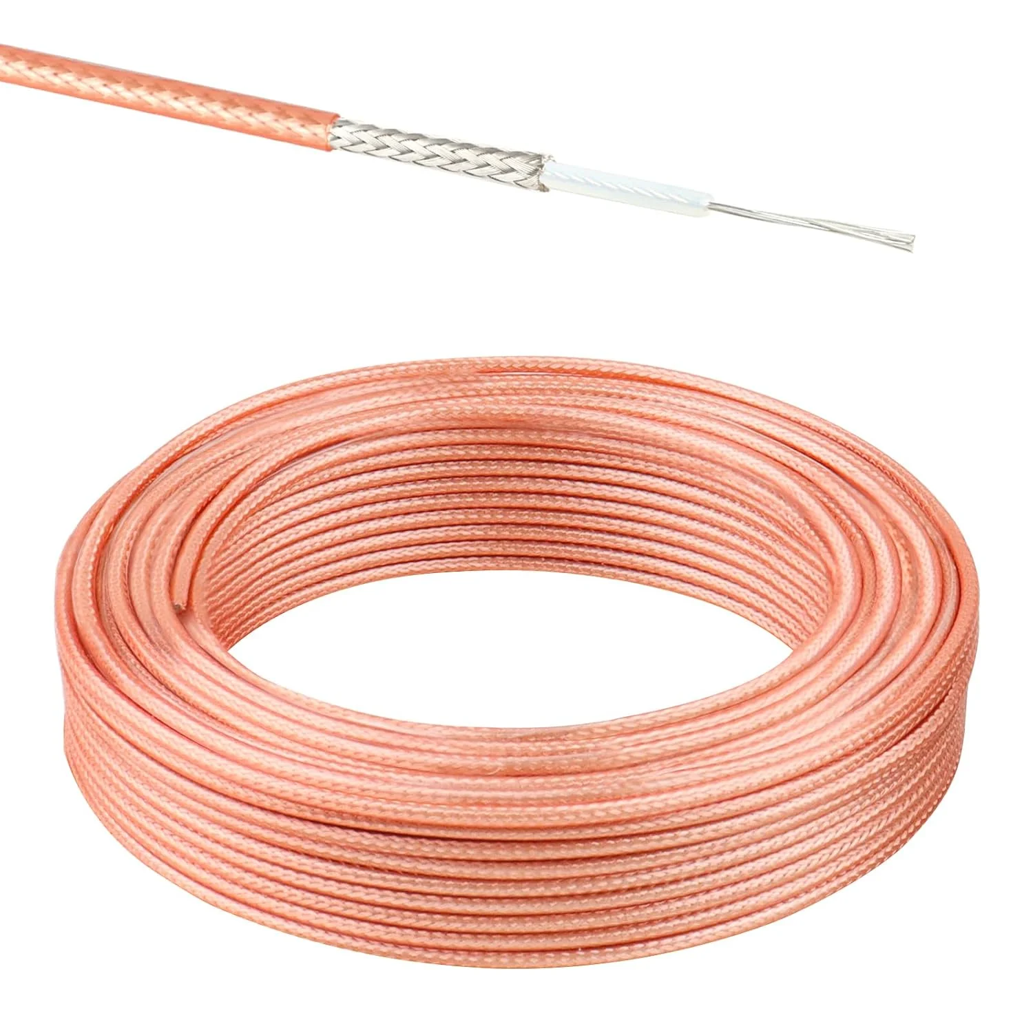 Low PIM PTFE Form Insulation FEP Transparent Jacket RG195 RF Jumper Cable With SMA Male Connector and SMA Female Connector