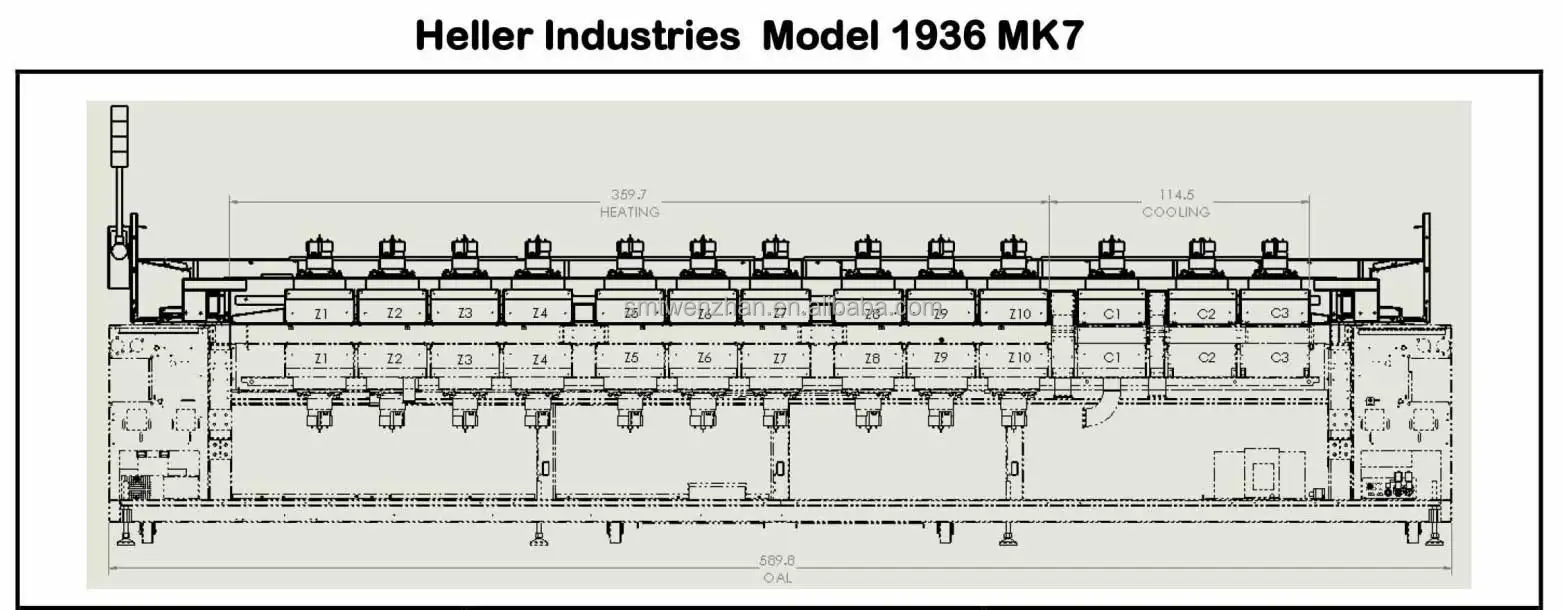 Heller 리플로우 오븐 SMT 리플로우 오븐 Heller 1836 MKIII 1936 MK7 리플로우 솔더링 머신