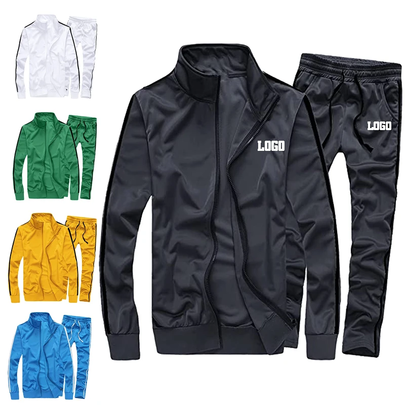 Custom Logo Suit Sweatsuit Sets Tracksuit Mens Sport Jogging Tracksuits ...