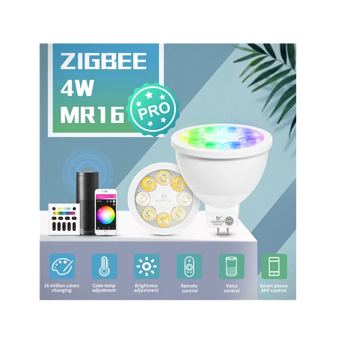 RGB dimmable 2 pin bulb lights residential color adjustable ZIGBEE3.0 ceiling spot lights - Famidy.com
