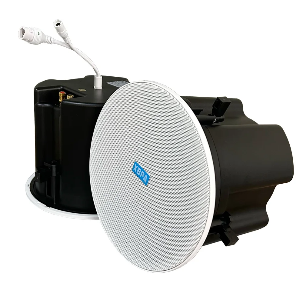 IP Network Audio SIP/IP/POE RJ45 Ceiling Speakers Installed in School Hotel Shopping Mall Hospital Building