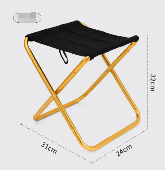 Portable small camping chair support 200KG aluminum alloy high quality foldable camping chair can be put into backpack