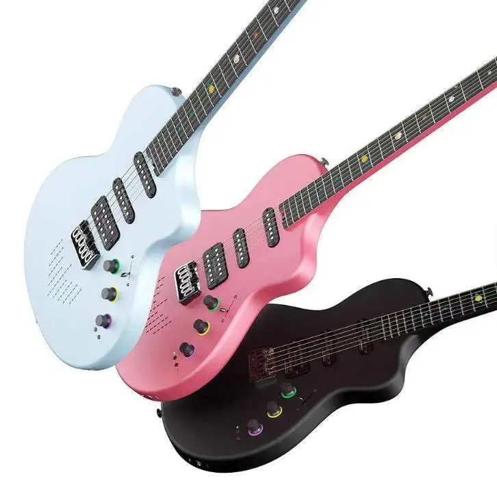 Natasha ギター Nebula Smart App CosmicBlack Natasha Nebula Smart Electric Guitar - Cosmic Black – GUITARLICIOUS