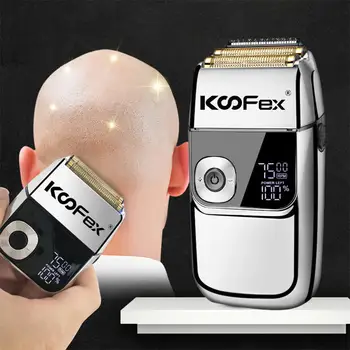 2022 Professional Electric Shaving Machine Wireless Waterproof IPX7 Foil Shaver Bald Shaver Hair Cutting 0MM Men's Razor