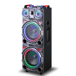 MT-1598 последние DJ динамик двойной 15 дюймов динамик большой 120W наушники-вкладыши TWS с НЧ-динамик с двойной беспроводной микрофон