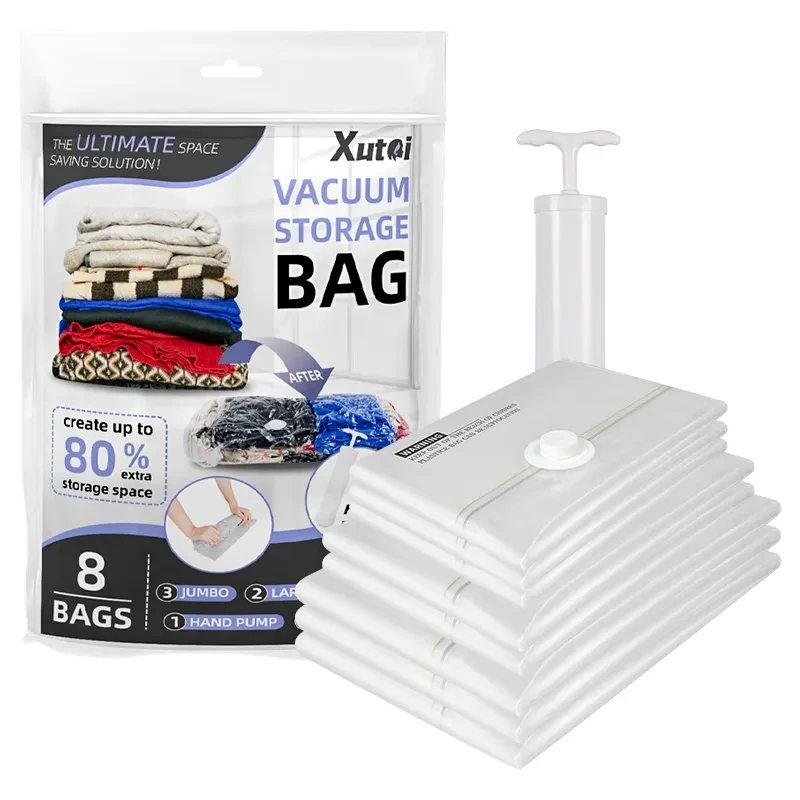 ПЭ материал компрессионный мешок для одежды вакуумный мешок для хранения