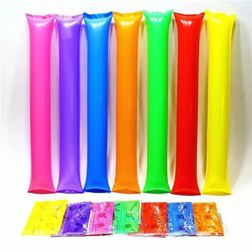 thumbnail image 2 of 50-Pack Orange Thunder Sticks – Inflatable Noise Makers For Sports Games & Parties 2 of 10