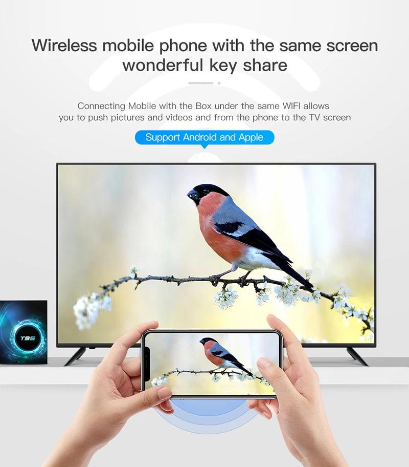 Factory Supply T95 HD Media Player Set Top Box Firmware Update Tvbox Android Tv Box T95