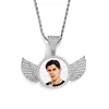Wings silver + 60cm twist chain
