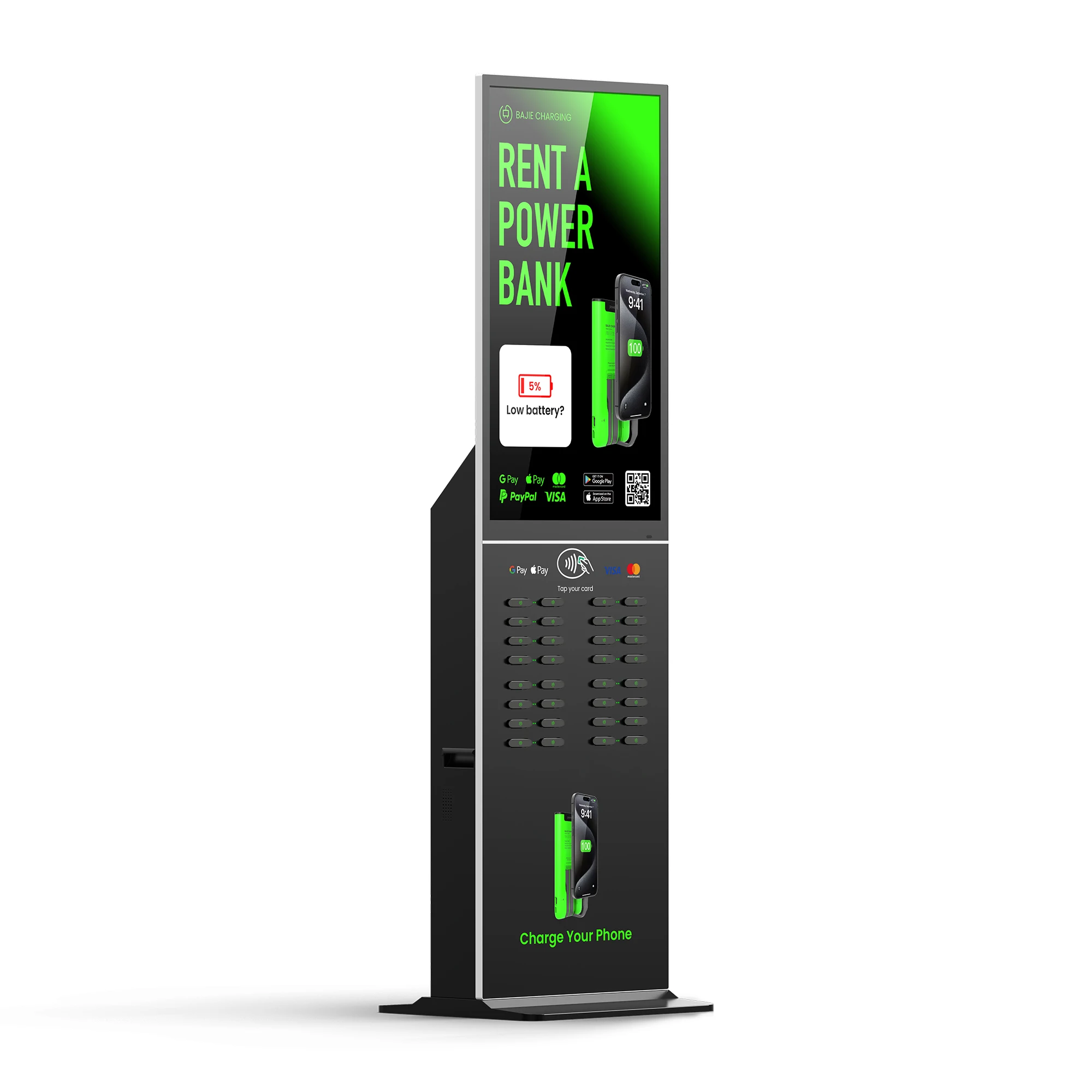 32 Slots Fast Charging Station Vending Machine Phone Charge Locker Easy to Rent a Powerbank for Commercial Places Shopping Mall