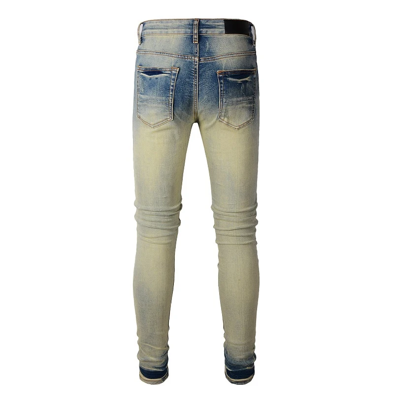 Ontaarden Federaal Maken New France Style #937# Men's Moto Pants Ripped Pu Leather Black Skinny Denim  Biker Jeans Stretch Slim Trousers Size 29-42 - Buy Men Pants,Black Jeans,Denim  Jeans Product on Alibaba.com