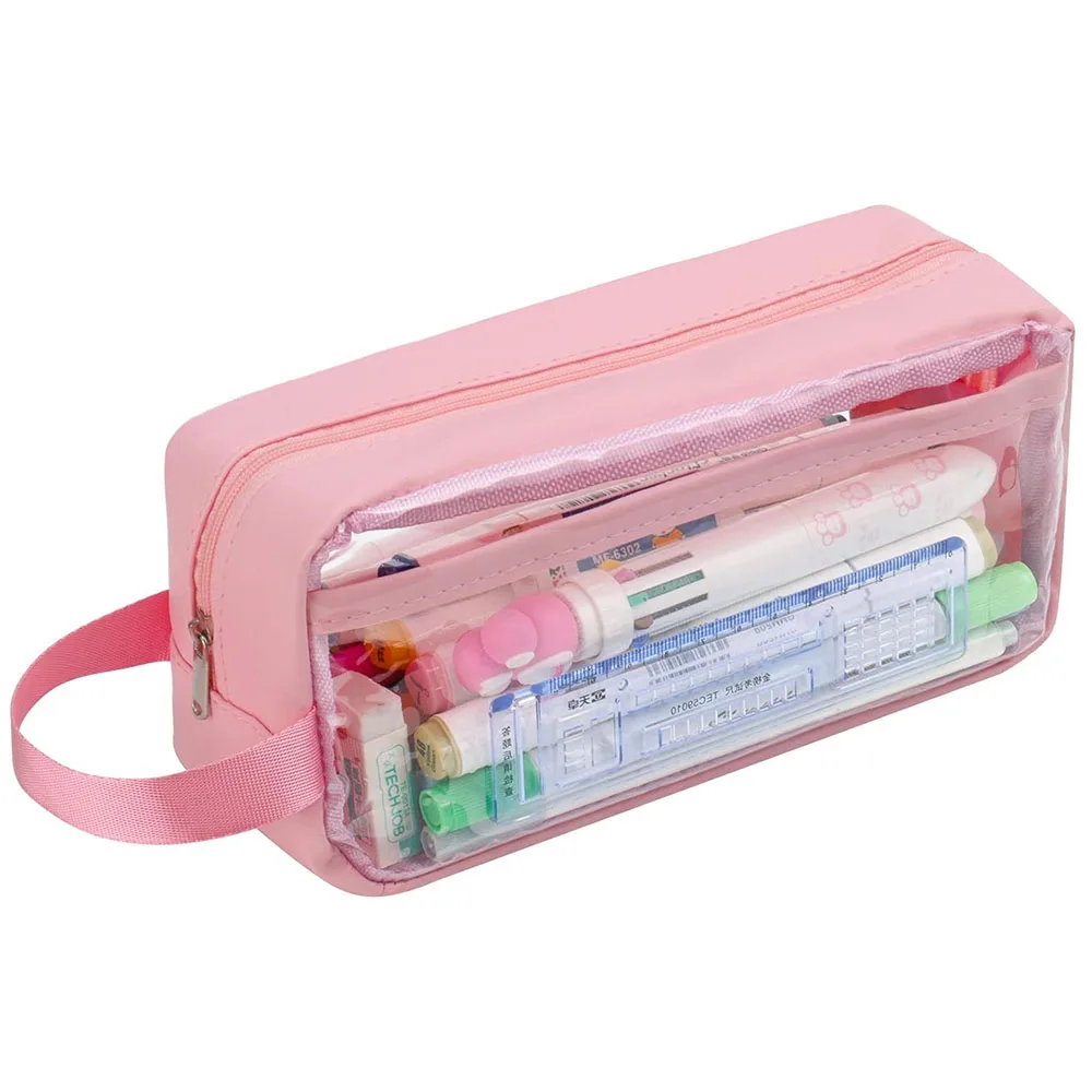 Astuccio Pieghevole Grande Capacità Rosa – Trasformabile, Impermeabile, Porta Penne Per Scuola E Ufficio - 5
