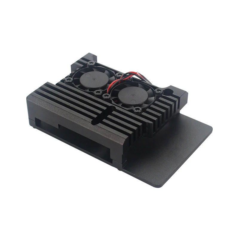 Custodia In Alluminio CNC Con Doppia Ventola Per Raspberry Pi 4 – Dissipazione Attiva