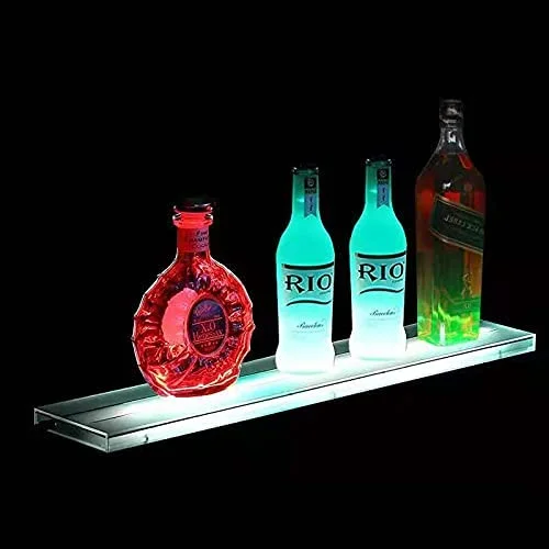 Acrylic Modern Custom  Led Lighted Liquor Bottle Display Shelf bar Display Rack