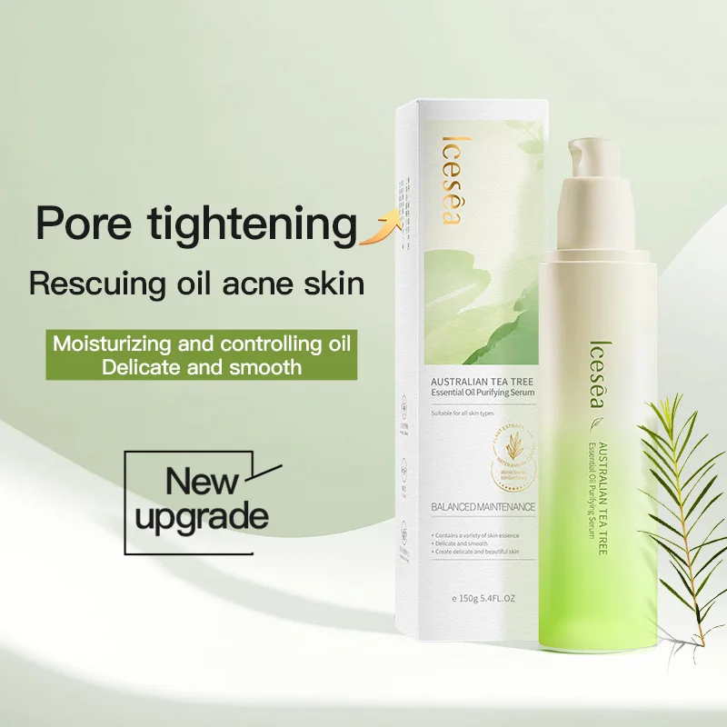 Icesea Tea Tree Oil Purifying Essence Lotion- Daily Acne Treatment Oil Control Pore Minimizing Face Moisturizer(pic2)