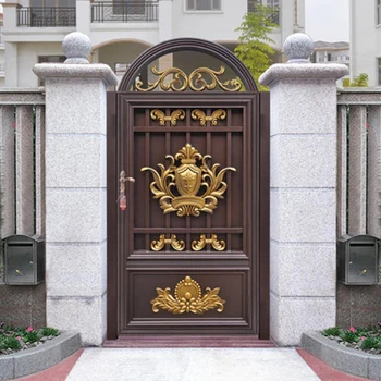 Villa Luxury custom sliding driveway aluminum doors garden small doors