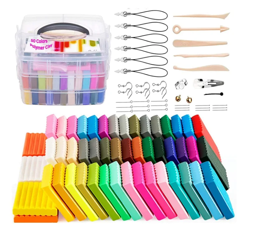 50 Colorful Polymer Clay Modeling Oven Bake Clay Safe And Nontoxic Diy