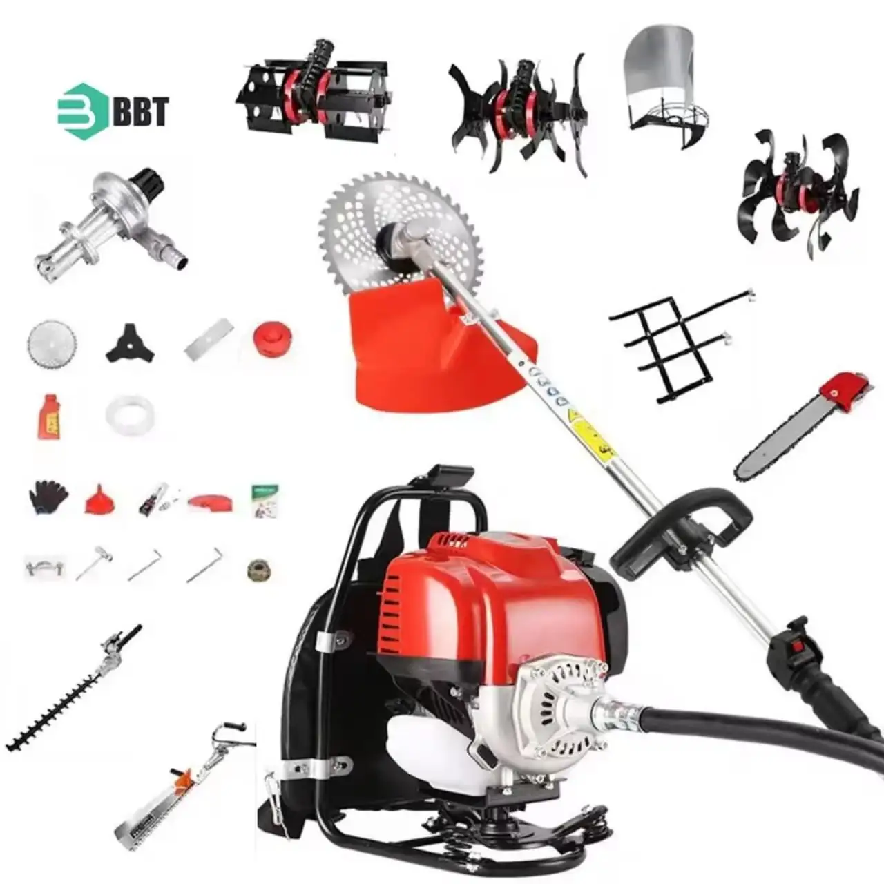 Household Multifunctional Backpack Four Stroke Petrol Manual Hand Push Brush Cutter Grass Trimming Machine for Sale