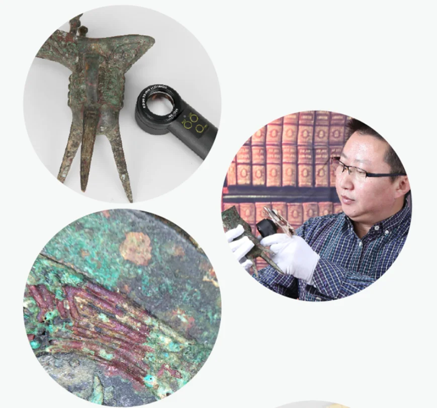 Lente D'ingrandimento Portatile Ricaricabile 10x 20x Con Luci A Led Lente D'ingrandimento Con Lente D'ingrandimento A Diamante Antico