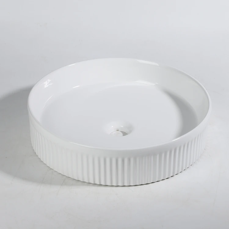 Washroom Countertop Art Basin Ceramic White Color Lavabo Hand Wash Basin Bathroom Vessel Sink