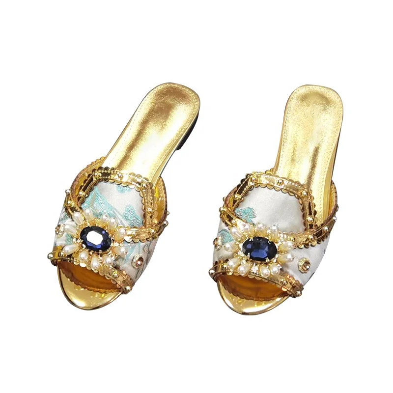 ladies diamante slippers