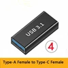 USB A femelle à USB C femelle