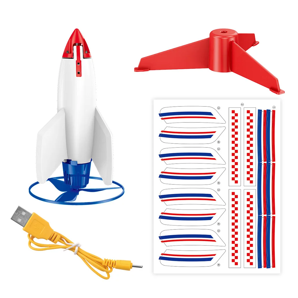 Rocket Launcher For Kids Electric Motorized Air Rocket Toy Outdoor Self