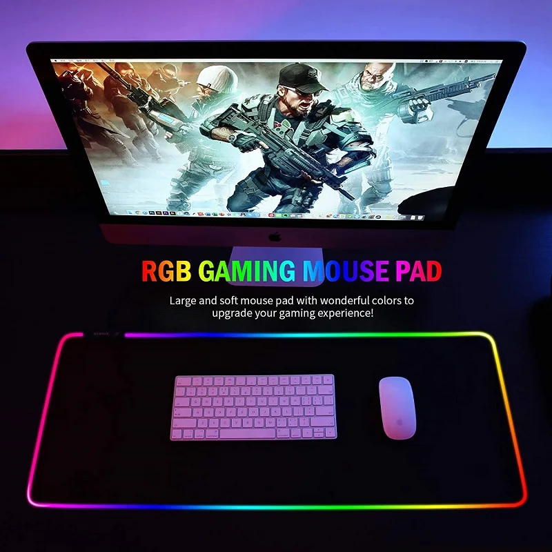 Hot Sale Large Size Mouse Pad Waterproof Rubber Mouse Pad Factory Price LED RGB Gaming Mouse Pad Wholesale