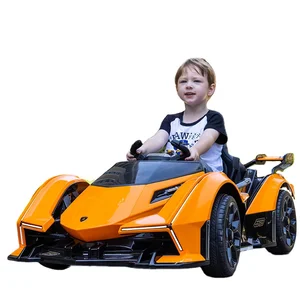 Luxury for Lamborghini V12 Vision Gran Turismo Kids Ride-on Car Toy Licensed Drift Cart with Battery-Powered Wheels Made of Plas