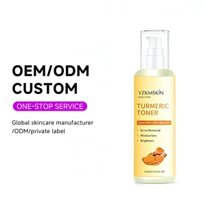 ODM/OEM Korean Lightening Moisturizing Face Turmeric Toner Vitamin c Brightening Private Label Acne Removal Skin Care Products