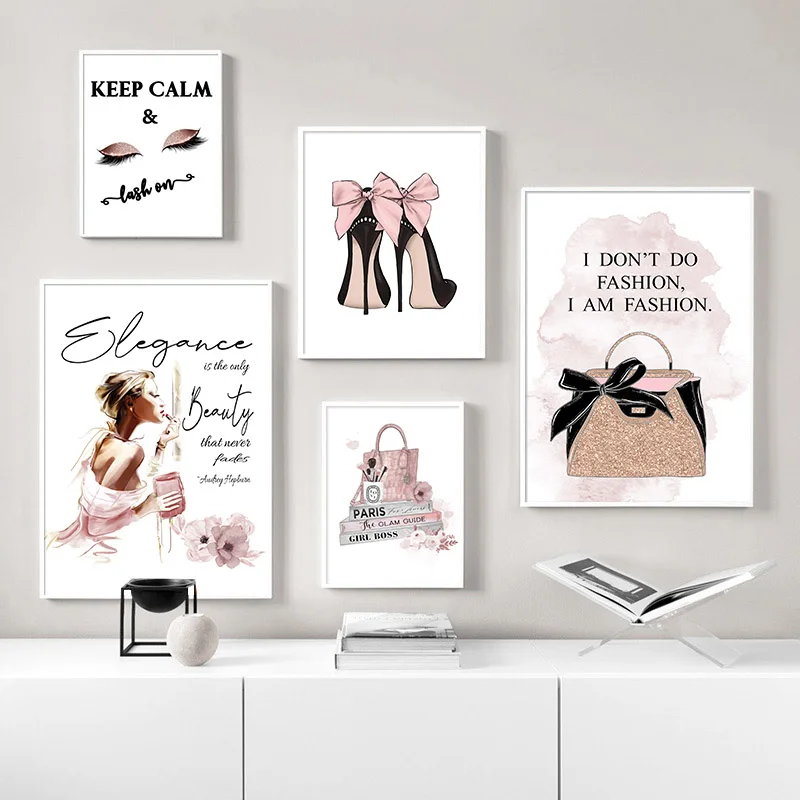 Pink Fashion Wall Art Print