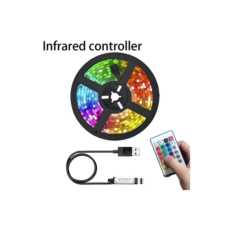 Светодиодная лента SMD2835 с дистанционным управлением, водонепроницаемый светодиодный светильник для фона телевизора, спальни, мебели
