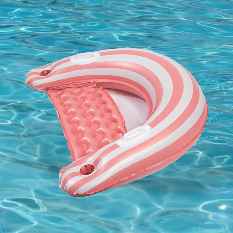 U-Shaped PVC Inflatable Floating Row Water Recliner Adult Beach Backrest & Sofa Cushion Floating Ride-On for Water Sports