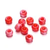 Acrylic two-tone large hole beads - red (6*9mm)