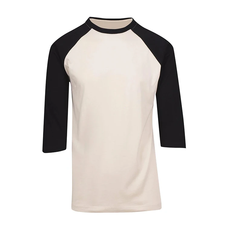 Nanchang Mens Two Tone Colour Block Tee 34 Long Raglan Sleeve Baseball T Shirt