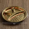 20cm round condiment dish with drainer (vintage gold)