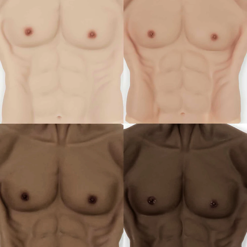 Realistic Silicone Muscle Simulation Suit Fake Woman to Man Cosplay Boy to Girl Macho Body Suit Costume Crossdressing