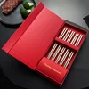 5 pairs of Ice Crystal Silver [Red Gift Box]