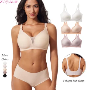 Premium Bandeau Seamless Plus Size Bra for Women Supportive Adjustable Side Boob Control Anti-Sagging Comfortable Solid Knitted