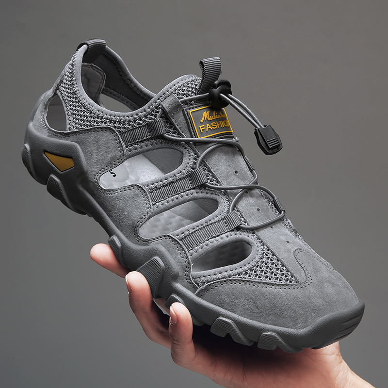 Men\'s Dark Grey Closed Toe Athletic Outdoor Waterproof Hiking Sandals Shoes Men main image 3