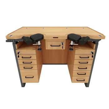 Adjustable Height 1280*650*960MM Beech Workbench for Watch Repair Made in China for Watchmaker Tools